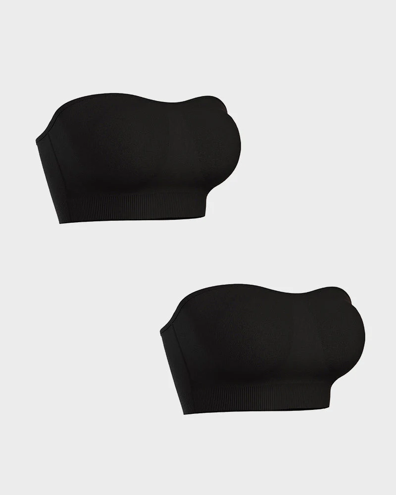 Wireless Strapless Bandeau Bra with Anti‑Slip Silicone Support