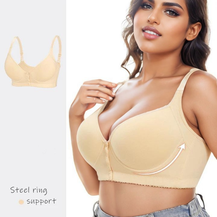 2025 PLUS SIZE BRA COMFORTABLE FRONT BUTTON BRA