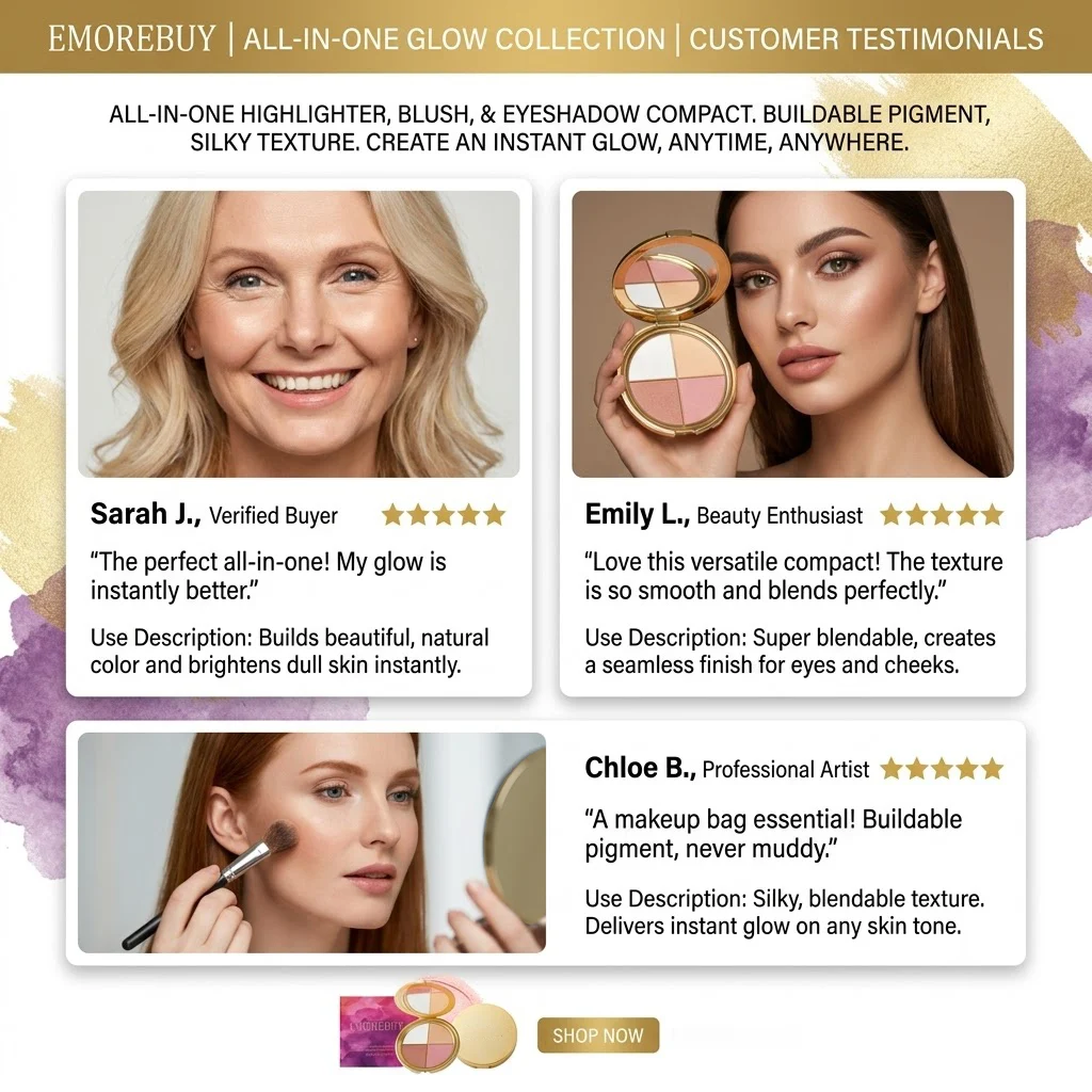 ✨ INSTANT GLOW GODDESS Eye & Cheek Palette 4-IN-1 Glow System
