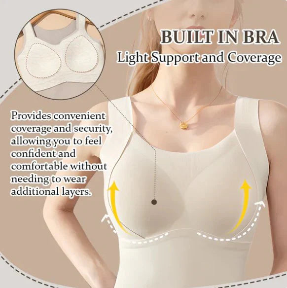 Womens Thermal Tank Tops With Built in Bra