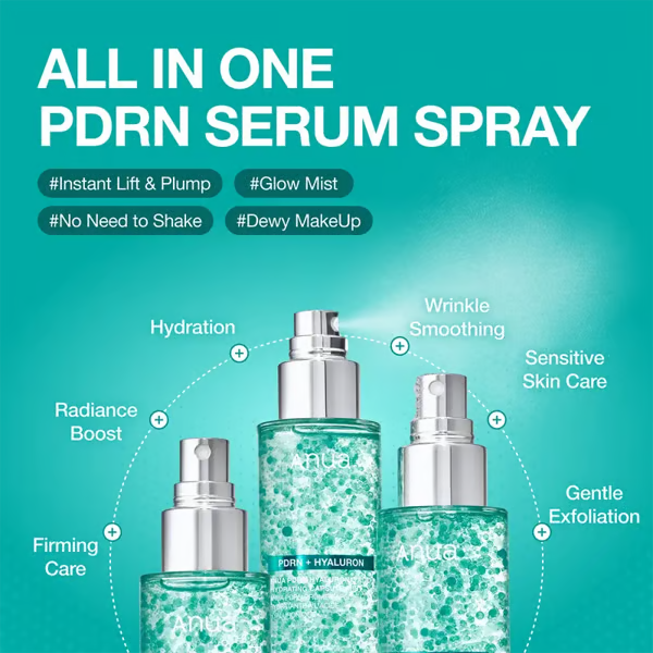 🔥LAST DAY 49% OFF - Korean PDRN Collagen Serum Spray Hyaluronic Acid Hydrating Glass Skin Face Mist All Skin Types