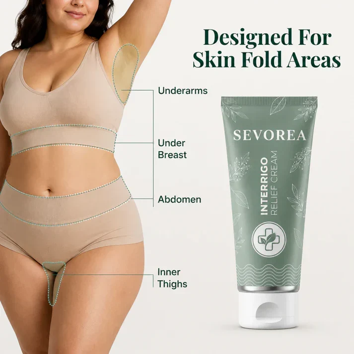 🔥 LAST DAY BUY 1 GET 1 FREE🔥Intertrigo Relief Cream treats 99% of skin fold rashes from the first application SevoreaTMIntertrigo Cream🛒