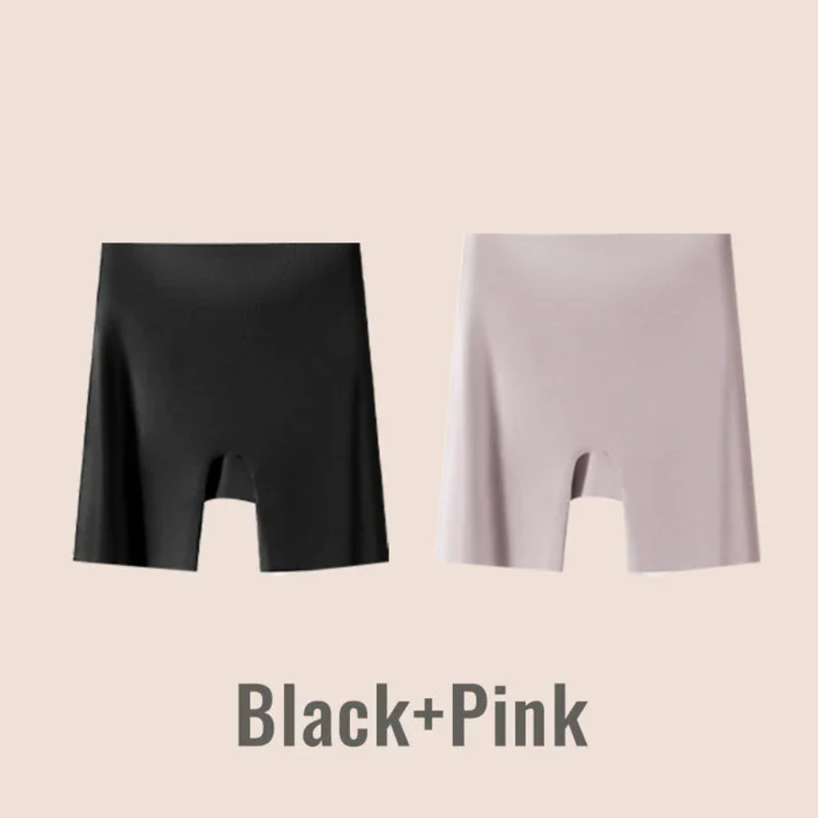 Women High-waist Ice Silk Underwear with Tummy-control Hip-lifting