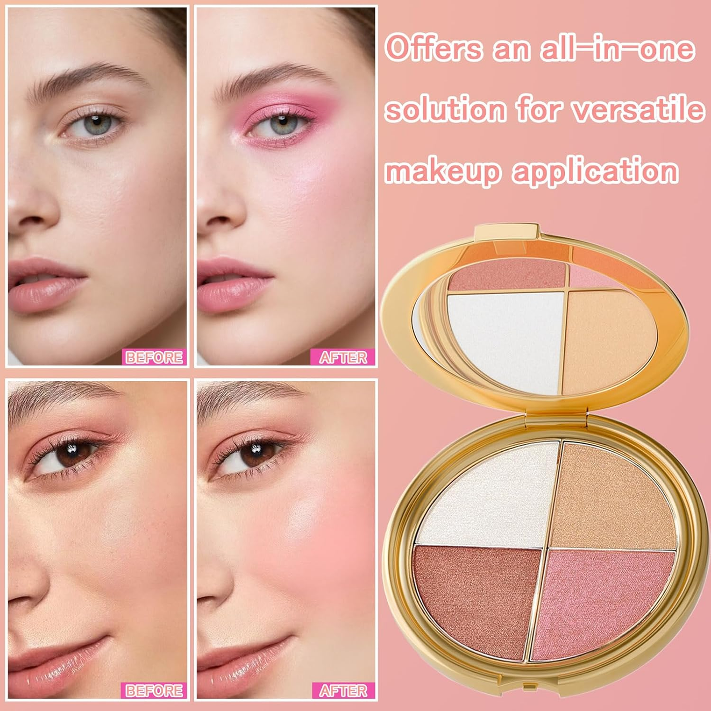 ✨ INSTANT GLOW GODDESS Eye & Cheek Palette 4-IN-1 Glow System