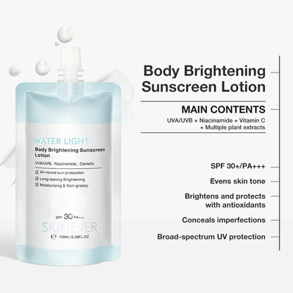 Niacinamide + Vitamin C Water-Light Glow Sunscreen ☀️🌿 (Protects Against UV Rays While Enhancing Your Natural Glow) 💧 No White Cast • Non-Greasy • Lightweight Comfort All Day✨