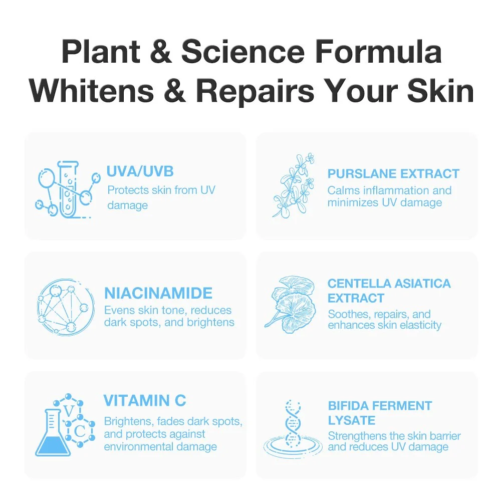 Niacinamide + Vitamin C Water-Light Glow Sunscreen ☀️🌿 (Protects Against UV Rays While Enhancing Your Natural Glow) 💧 No White Cast • Non-Greasy • Lightweight Comfort All Day✨