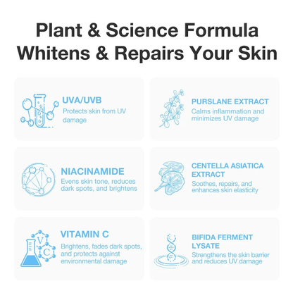 Niacinamide + Vitamin C Water-Light Glow Sunscreen ☀️🌿 (Protects Against UV Rays While Enhancing Your Natural Glow) 💧 No White Cast • Non-Greasy • Lightweight Comfort All Day✨